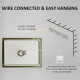 kleankin LED Bathroom Mirror with Lights, 3X Magnifying Mirror, Dimming Lighted Bathroom Mirror, Vanity Mirror with 3 Colour Fro