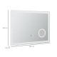 kleankin LED Bathroom Mirror with Lights, 3X Magnifying Mirror, Dimming Lighted Bathroom Mirror, Vanity Mirror with 3 Colour Fro