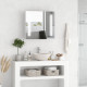 Illuminated Bathroom Mirror Cabinet 650 x 700Hmm LED Bathroom Mirror with Lights Touch Switch, Adjustable Shelf,  USB Charge, Wh