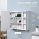 Illuminated Bathroom Mirror Cabinet 650 x 700Hmm LED Bathroom Mirror with Lights Touch Switch, Adjustable Shelf,  USB Charge, Wh