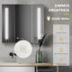 Illuminated Bathroom Mirror Cabinet 650 x 700Hmm LED Bathroom Mirror with Lights Touch Switch, Adjustable Shelf,  USB Charge, Wh