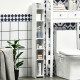 kleankin Modern Bathroom Storage Cabinet, Freestanding Tall Bathroom Cabinet with Open Shelves and 3 Cupboards with Door, for Be