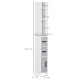 kleankin Modern Bathroom Storage Cabinet, Freestanding Tall Bathroom Cabinet with Open Shelves and 3 Cupboards with Door, for Be