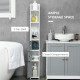 kleankin Modern Bathroom Storage Cabinet, Freestanding Tall Bathroom Cabinet with Open Shelves and 3 Cupboards with Door, for Be