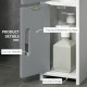 kleankin Modern Bathroom Storage Cabinet, Freestanding Tall Bathroom Cabinet with Open Shelves and 3 Cupboards with Door, for Be