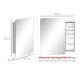 kleankin Bathroom Storage Cabinet w/Sliding Mirror Door, Wall Mounted Bathroom Cabinet with 3 Shelves, Stainless Steel Frame, 46