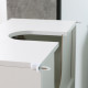 kleankin Under Sink Cabinet, Bathroom Vanity Unit, Pedestal Under Sink Design, Storage Cupboard with Adjustable Shelf, High Glos