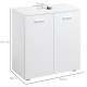 kleankin Under Sink Cabinet, Bathroom Vanity Unit, Pedestal Under Sink Design, Storage Cupboard with Adjustable Shelf, High Glos