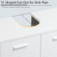 kleankin Under Sink Cabinet, Bathroom Vanity Unit, Pedestal Under Sink Design, Storage Cupboard with Adjustable Shelf, High Glos