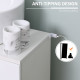 kleankin Under Sink Cabinet, Bathroom Vanity Unit, Pedestal Under Sink Design, Storage Cupboard with Adjustable Shelf, High Glos