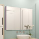 kleankin Double Door Bathroom Mirror Cabinet, Wall Mounted Bathroom Storage Cabinet, Soft Closing, 63L x 60Hcm