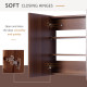kleankin Double Door Bathroom Mirror Cabinet, Wall Mounted Bathroom Storage Cabinet, Soft Closing, 63L x 60Hcm