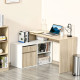 L-Shaped Desk, Corner Computer Desk with Storage Drawer, Adjustable Shelf, Cabinet for Home Office and Study, 120 x 92 x 75cm, O
