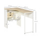 L Shaped Desk, 120cm Computer Desk, Corner Desk with 2 Drawers and 3 Storage Compartments for Home Office, Study Workstation, Oa