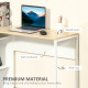 L Shaped Desk, 120cm Computer Desk, Corner Desk with 2 Drawers and 3 Storage Compartments for Home Office, Study Workstation, Oa