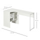 L Shaped Desk, 120cm Computer Desk, Corner Desk with 2 Drawers and 3 Storage Compartments for Home Office, Study Workstation, Wh