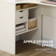 L Shaped Desk, 120cm Computer Desk, Corner Desk with 2 Drawers and 3 Storage Compartments for Home Office, Study Workstation, Wh