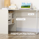 L Shaped Desk, 120cm Computer Desk, Corner Desk with 2 Drawers and 3 Storage Compartments for Home Office, Study Workstation, Wh