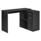 L-Shaped Desk, Corner Computer Desk, Adjustable Study Table with Storage Shelf, Drawer and Cabinet, Workstation for Home Office,