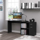 L-Shaped Desk, Corner Computer Desk, Adjustable Study Table with Storage Shelf, Drawer and Cabinet, Workstation for Home Office,