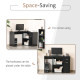 L-Shaped Desk, Corner Computer Desk, Adjustable Study Table with Storage Shelf, Drawer and Cabinet, Workstation for Home Office,