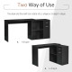 L-Shaped Desk, Corner Computer Desk, Adjustable Study Table with Storage Shelf, Drawer and Cabinet, Workstation for Home Office,