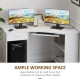 L-Shaped Corner Computer Desk w/ 2 Shelves Wide Worktop Keyboard Tray Drawer &amp; CPU Stand Home Office Study Bedroom Furniture Whi