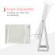 Jewellery Cabinet, Standing Mirror with LED Lights, Full-Length Mirror with Storage Drawers, Hooks and Shelves, Make-Up Armoire,