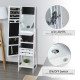 Jewellery Cabinet, Standing Mirror with LED Lights, Full-Length Mirror with Storage Drawers, Hooks and Shelves, Make-Up Armoire,