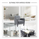 Modern Accent Chair, Occasional Chair with Rubber Wood Legs for Living Room, Bedroom, Grey