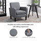 Modern Accent Chair, Occasional Chair with Rubber Wood Legs for Living Room, Bedroom, Grey