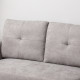 Linen-Look &#039;L&#039; Storage Sofa Bed - Light Grey
