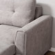 Linen-Look &#039;L&#039; Storage Sofa Bed - Light Grey