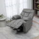 Thick Padded Faux Leather Recliner Armchair - Light Grey