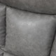 Thick Padded Faux Leather Recliner Armchair - Light Grey