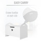 Kids Wooden Toy Box Organizer Children&#039;s Toy Storage with Lid Safety Hinge Side Handle Playroom Furniture White