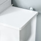 MDF Radiator Cover Wooden Cabinet Shelving Home Office Vertical Slatted Vent White 78L x 19W x 81H