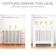 MDF Radiator Cover Wooden Cabinet Shelving Home Office Vertical Slatted Vent White 78L x 19W x 81H