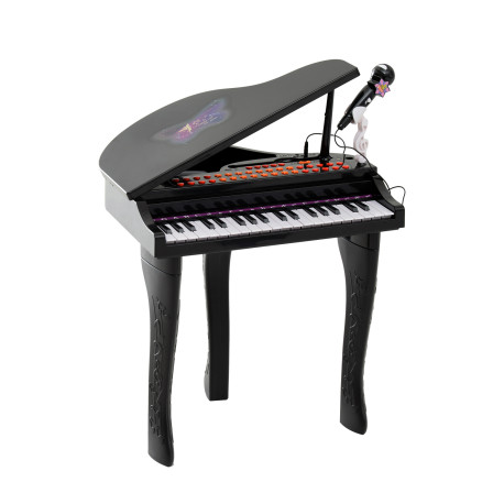 37 Keys Kids Mini Electronic Keyboard Children Grand Piano with Stool Microphone Light Musical Instrument Educational Game Toy S