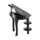 37 Keys Kids Mini Electronic Keyboard Children Grand Piano with Stool Microphone Light Musical Instrument Educational Game Toy S