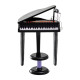 37 Keys Kids Mini Electronic Keyboard Children Grand Piano with Stool Microphone Light Musical Instrument Educational Game Toy S