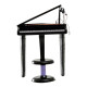 37 Keys Kids Mini Electronic Keyboard Children Grand Piano with Stool Microphone Light Musical Instrument Educational Game Toy S