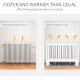 Slatted Radiator Cover Painted Cabinet MDF Lined Grill in White (112L x 19W x 81H cm)
