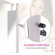 Jewelry Cabinet with Mirror and LED Lights, Lockable Makeup Cosmetics Jewellery Organiser, Mirror with Storage for Bedroom Dress