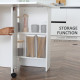Folding Dining Table, Drop Leaf Table for Small Spaces with 2-tier Shelves, Small Kitchen Table with Rolling Casters, White