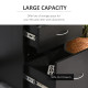 Two Drawer Filing Cabinet with Wheels- Black Wood Grain