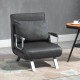 4-in-1 Faux Suede Chair Bed - Grey