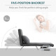 4-in-1 Faux Suede Chair Bed - Grey
