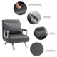 4-in-1 Faux Suede Chair Bed - Grey