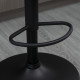 Modern Bar Stools Set of 2, Height Adjustable Swivel Barstools, PU Leather Upholstered Bar Chair with Backrest, Armrests and Foo